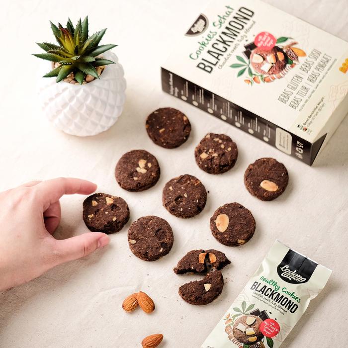 

terbaru !!! blackmond 500g - ladang lima cookies coklat almond gluten free food chocolate snack