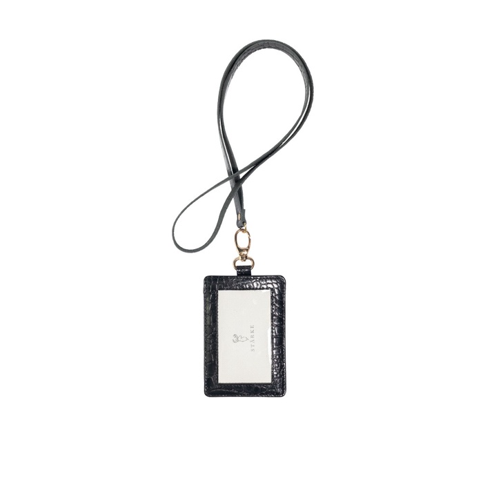 

ID Card Name Tag Lanyard Kulit Asli STARKE Leather Fury Chital Black