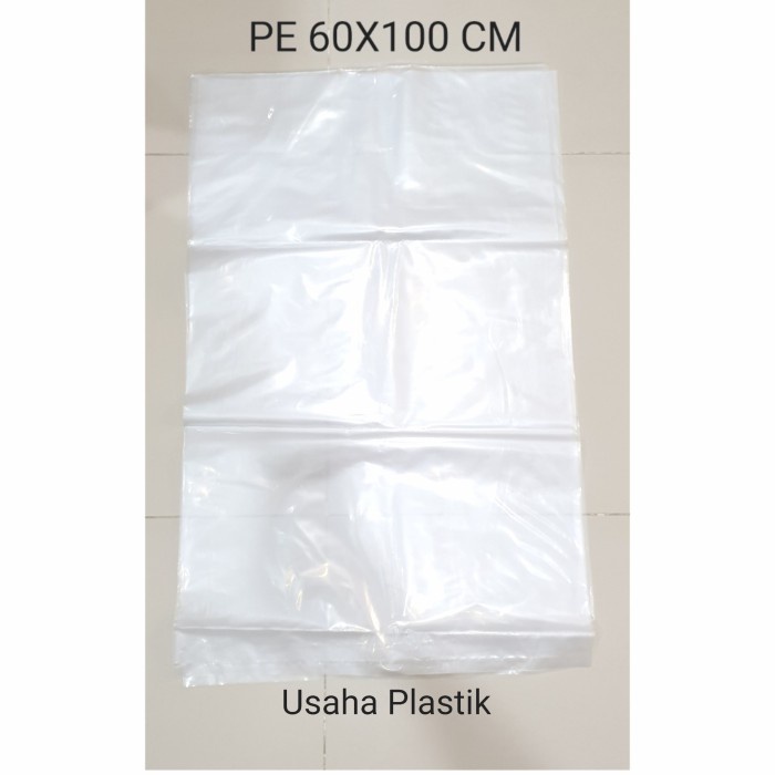 SPECIAL Kantong Plastik Bening Besar ukuran 60x100 cm -PE 60X100 cm tebal 0,8m