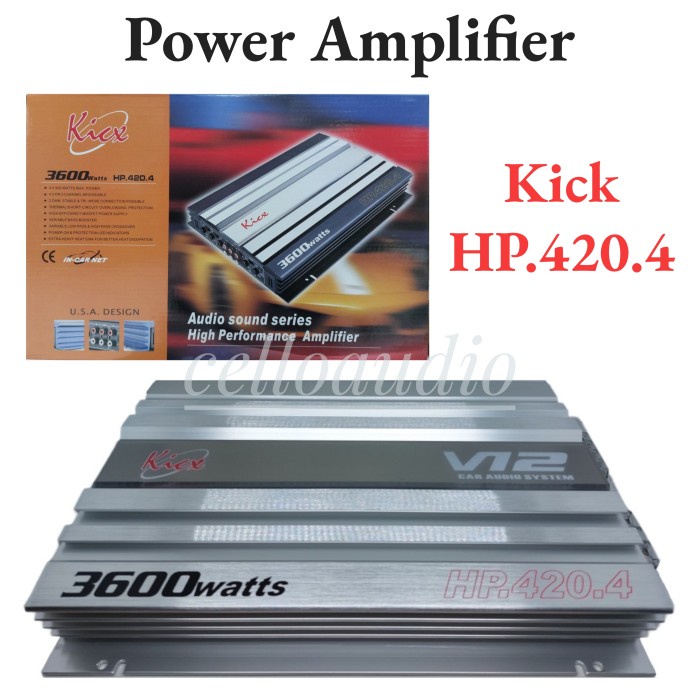 BISA GOSEND POWER AMPLIFIER 4 CHANNEL KICK HP 420.4 AUDIO MOBIL CAR