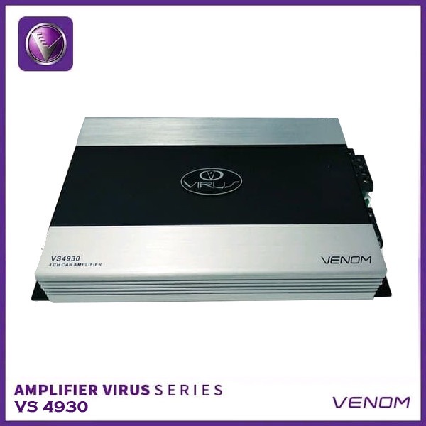 BISA GOSEND! POWER AMPLIFIER 4 CHANNEL VENOM VIRUS VS 4930 4CH AUDIO MOBIL ORIGINAL TERMURAH