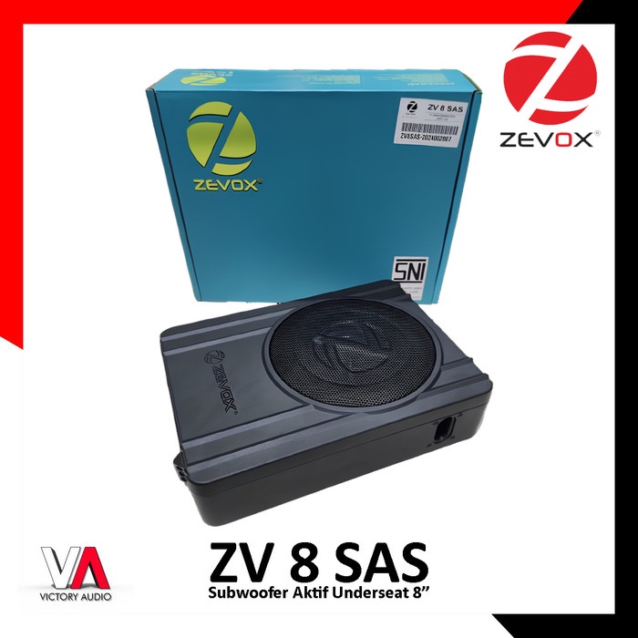 BISA GOSEND SUBWOOFER AKTIF KOLONG JOK MOBIL ZEVOX ZV 8 SAS 8 INCH SUB BASS + BUILT IN POWER