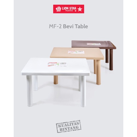 Meja Plastik Lion S Mf-2 Bevi Table Segi Persegi Belajar Anak Kuat
