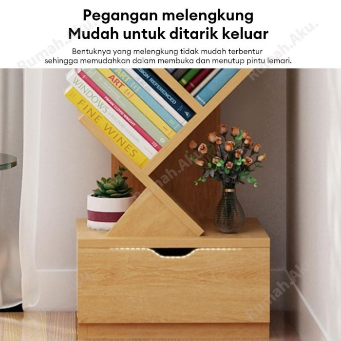 RAK BUKU 8 TINGKAT RAK BUKU SUSUN RAK BUKU KAYU RAK BUKU BENTUK POHON