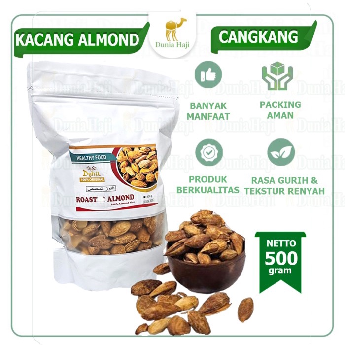 

Kacang Almond Roasted ( Kacang Panggang ) In shell USA /500gr Murah