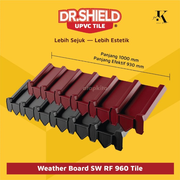 Genteng Upvc Dr.Shield / Weather Board / Atap Genteng Single Upvc