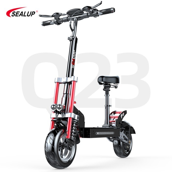 BISA E-KATALOG Q23 48v 1000w Ban 12" OFF ROAD SEALUP SCOOTER Otoped Skuter Listrik
