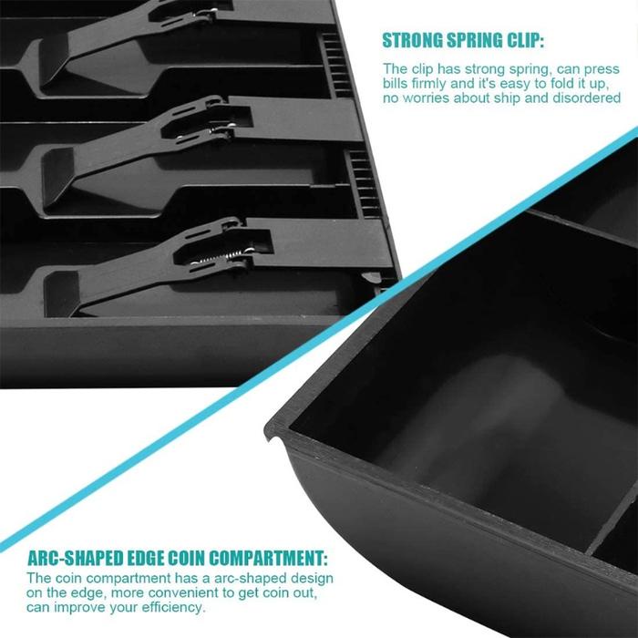 

MONEY DRAWER TRAY/RAK MODEL 5 SEKAT PARTISI UANG KERTAS+4 SEKAT PARTISI UANG LOGAM UNTUK MESIN KASIR