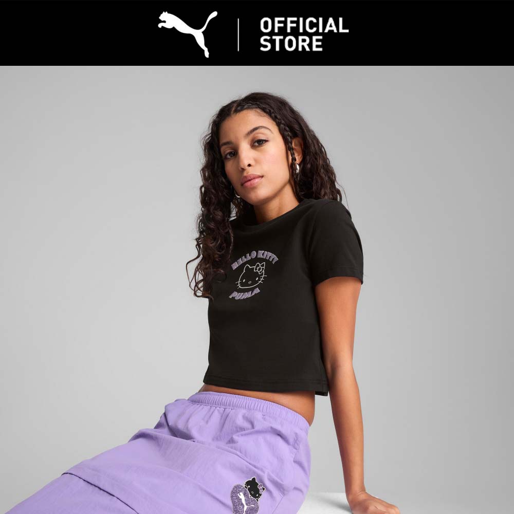 PUMA Kaus Baby Tee PUMA X HELLO KITTY AND FRIENDS Wanita
