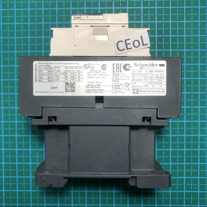 Populer Magnetic Contactor Lc1D32 / Lc1D32M7 / Kontaktor Lc1D32M7 Schneider