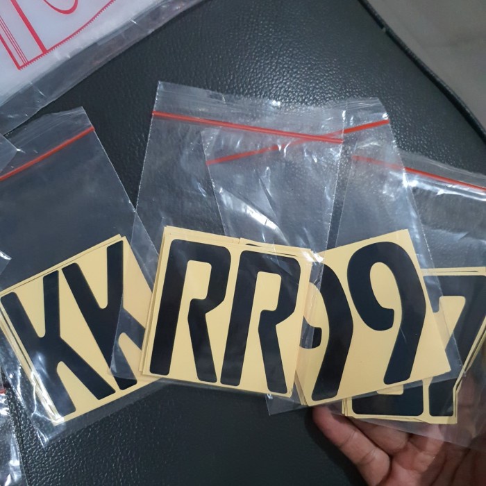 huruf plat nomor mobil sticker rp 1500