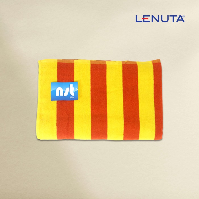 Hemat Lenuta Stripe Pool Towel Handuk Pantai 86X150 Cm - Yellow & Orange
