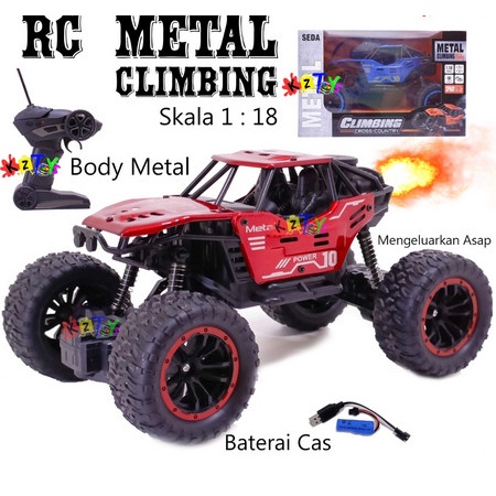 hs MOBIL RC CLIMBING OFF ROAD BODY METAL BIRU MERAH SKALA 1:18 bonus batrey AA 2