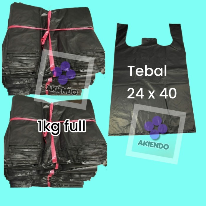 LIMITED EDITION kantong plastik hitam 24 / kantong kresek hitam kilo an ukuran 24 tebal /plastik