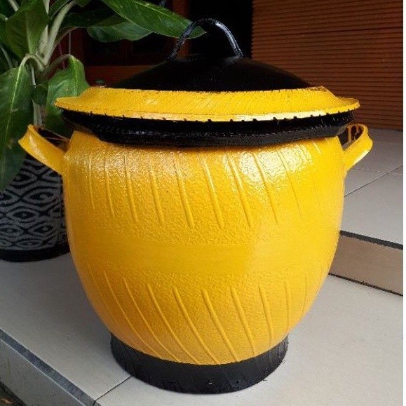 PREMIUM Tempat Sampah Karet / Bak Sampah Ban Bekas