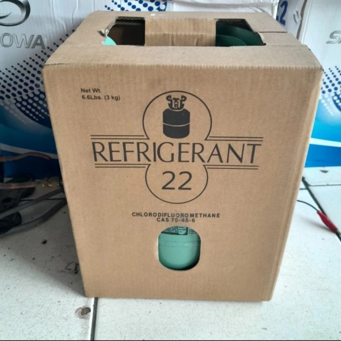 Freon Refrigerant AC R22 Tabung Kecil 3 Kg Can