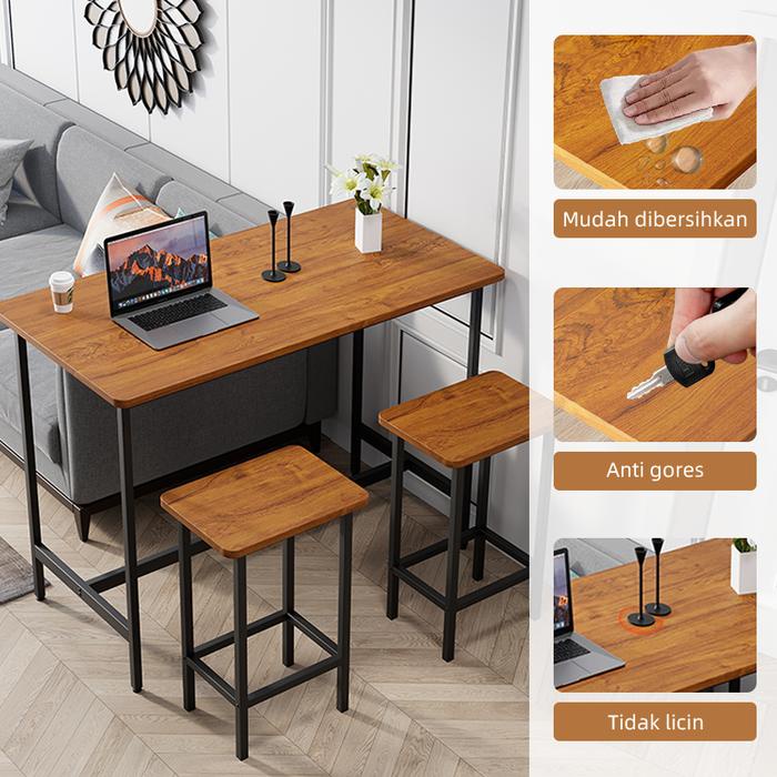 PREMIUM etife Meja Makan / Meja Makan Kayu/ Meja bar / Meja bar panjang sempit / Meja dapur meja bar