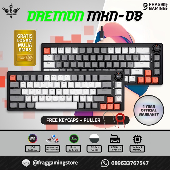 PROMO NYK MKN08 Keyboard Mechanical NYK Nemesis DAEMON MKN-08 MKN 08