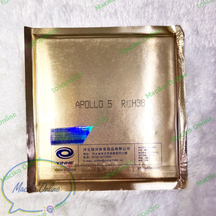 Yinhe Apollo 5 ~ Karet Bet Pingpong Tenis Meja Yinhe Apollo 5