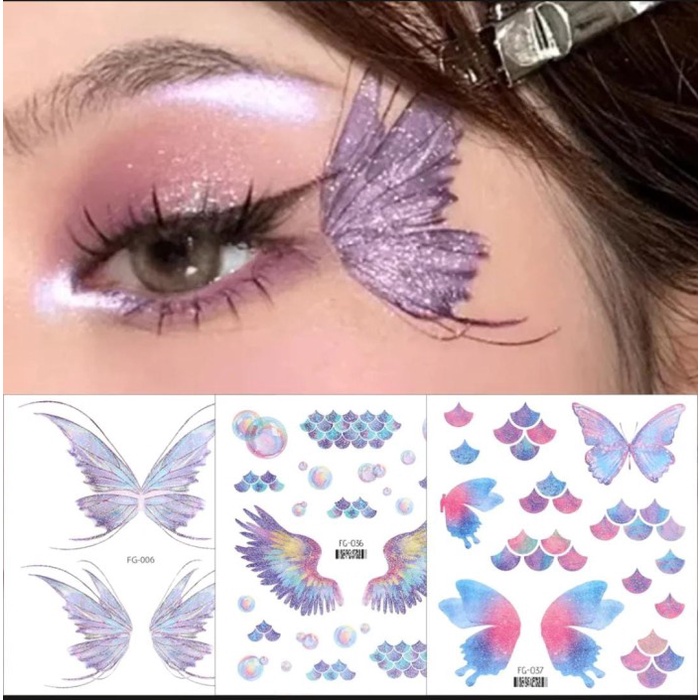 face stiker tato temporer stiker wajah stiker makeup