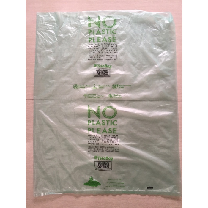 Nrs - Trash Bag Kantong Sampah Organik Plastik Organik Singkong Telobag 44X6