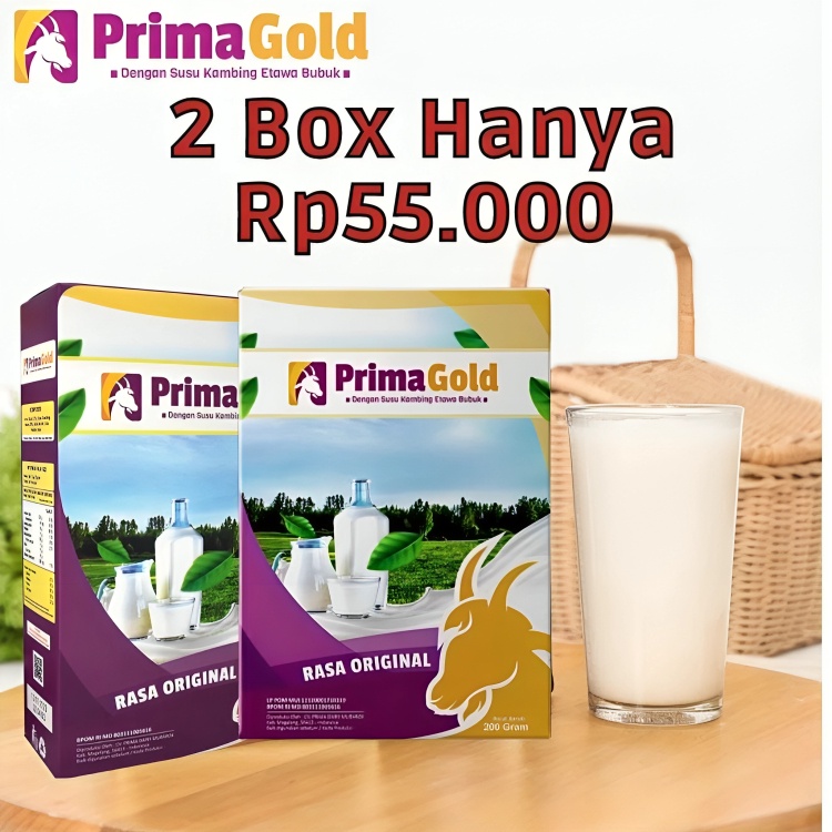 

2 Box PRIMA GOLD Susu Kambing Etawa Atasi Masalah Pernapasan Untuk Kesehatan Tulang Orang Tua