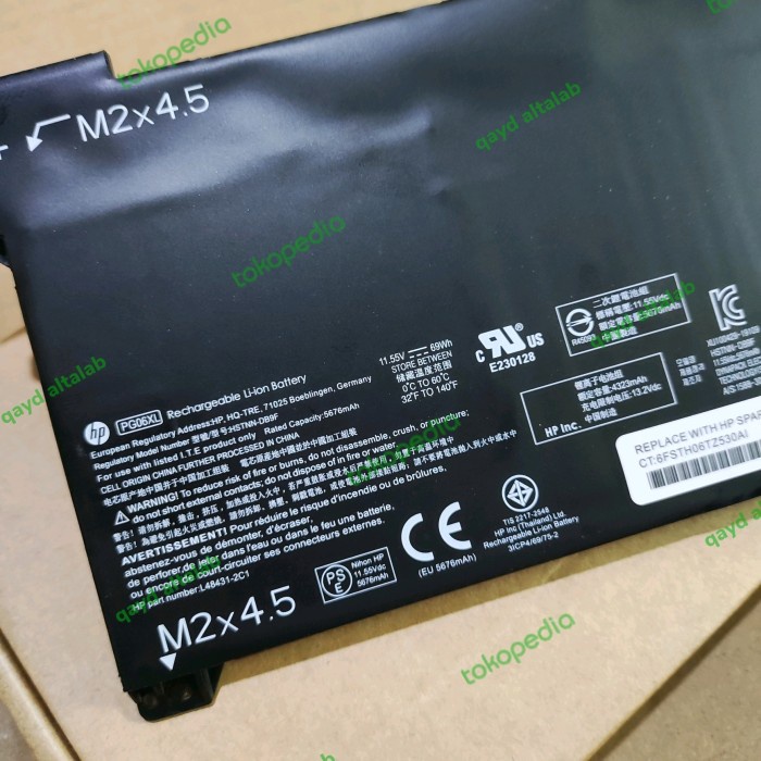 Baterai Hp Omen 15 dh0000nk 15 dh0105tx 15 dh1020tx 15 dh0180tx PG06XL