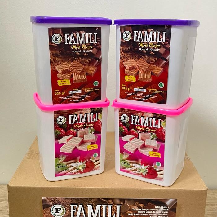 

terbaru !!! wafer famili 1 dus isi 6 toples ember ready