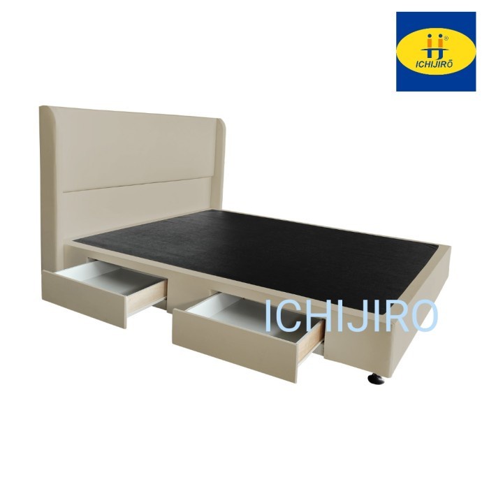 Tempat Tidur Dipan Headboard Laci nimalis 180x200 Rosie