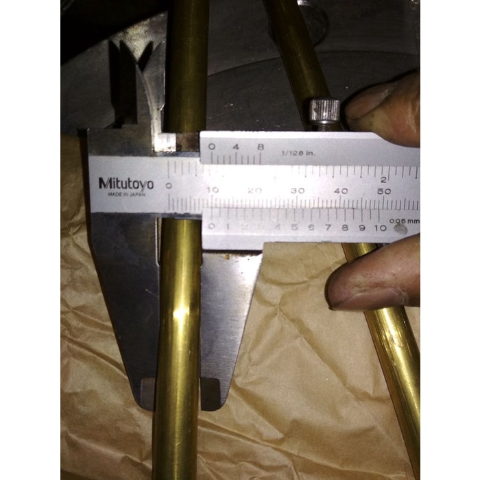 pipa kuningan od 10mm tebal 1mm x 800mm