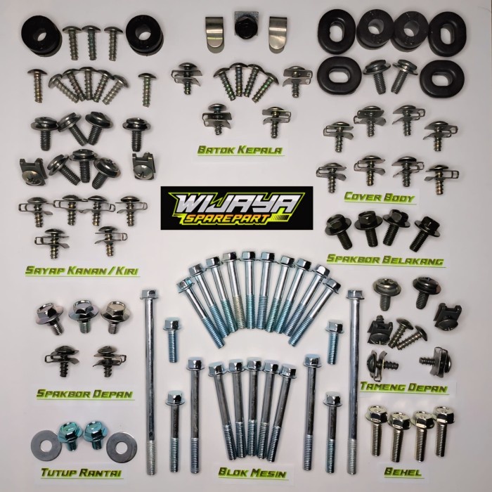 HOT SALE Baut Vega ZR Full Body / Baut Yamaha Vega ZR Full Set / COD Baut Yamaha Lengkap