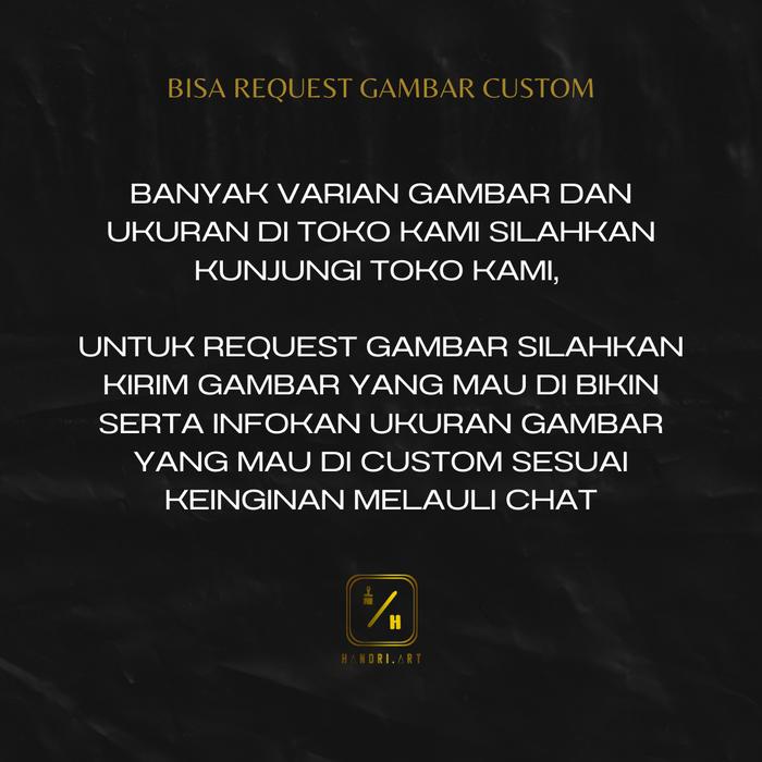 Lukisan kaligrafi dinding ruang tamu besar plus frame bingkai Foto