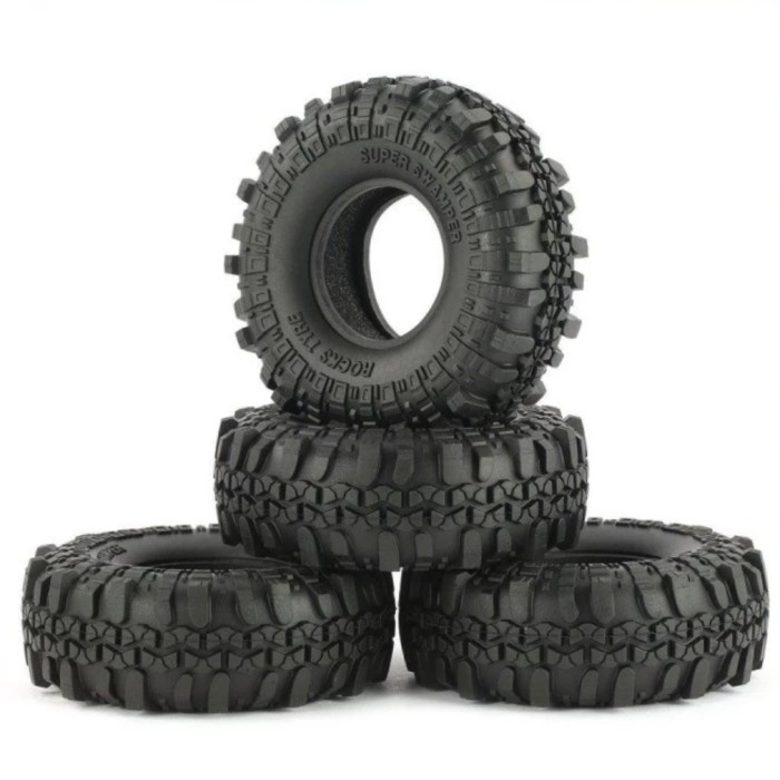 DISKON SUPER 4PCS BAN 1.9 RC AXIAL SCX10 II RGT TRX4 D90 D110 BAN RC 1/10 110MM PACKING AMAN