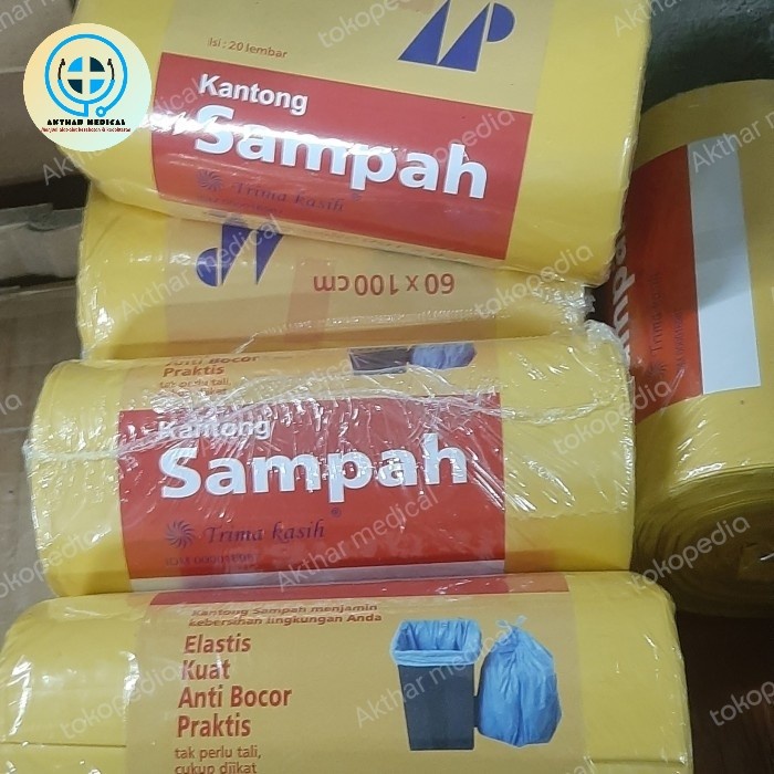 Kantong Plastik Sampah 60X100Cm Isi 20Pc Terbaru