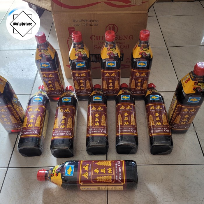 Minyak Wijen Chee Seng Pure White Sesame Oil/Minyak Wijen Pagoda 750Ml Best Seller