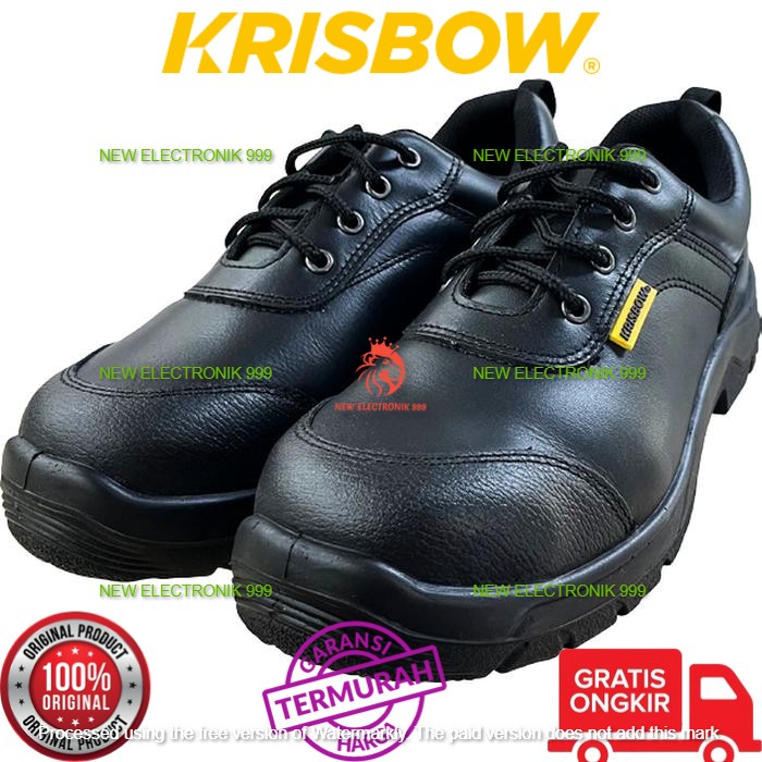 Krisbow Sepatu Pengaman Orion 4In Hitam Safety Shoes Orion 4In