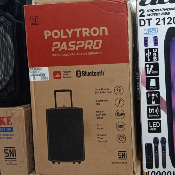 speaker karaoke Polytron pro 12f2 karaoke wireless