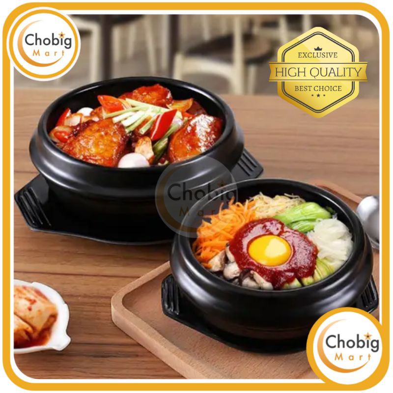 Laris Manis CHOBIG Ttukbaegi Mangkok Sup Keramik Korea Ceramic Soup Claypot Korean Bibimbap Dolsot