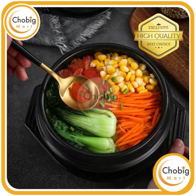 Terbatas CHOBIG Ttukbaegi Mangkok Sup Keramik Korea Ceramic Soup Claypot Korean Bibimbap Dolsot