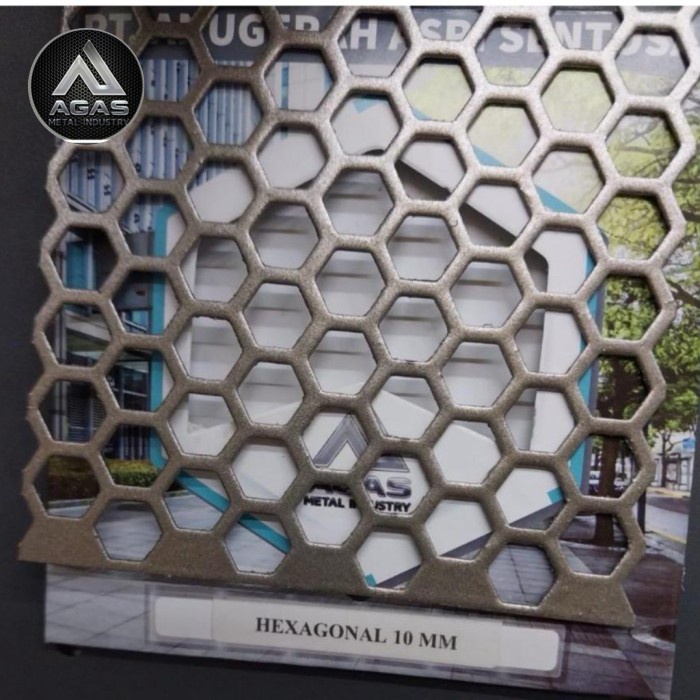 PREMIUM Plat Besi lubang Hexagonal