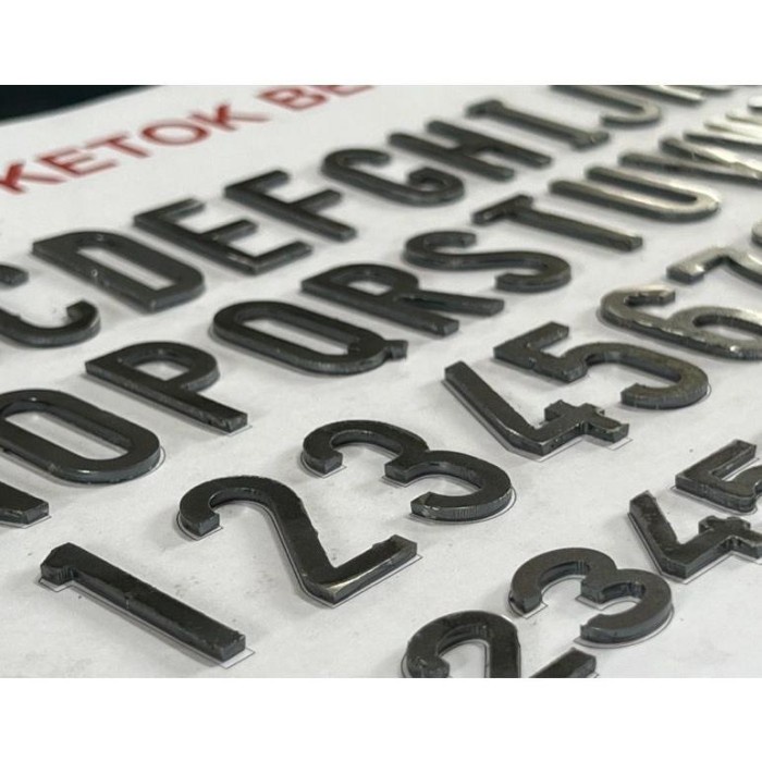 PREMIUM Mall huruf Plat Motor Bahan Plat Besi 2mm