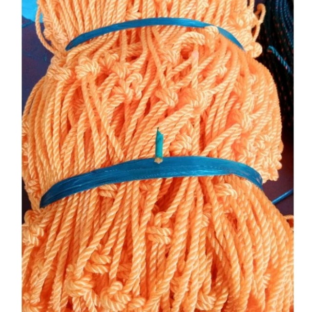 PREMIUM jaring sawit tutup mobil sampah truk ukuran 4 X6 wrna oren