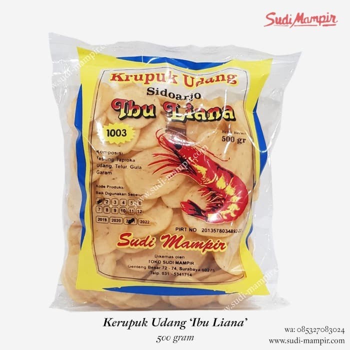 

Wdo - Kerupuk Udang Mentah Liana (500Gr) Oleh Oleh Surabaya / Jawa Timur