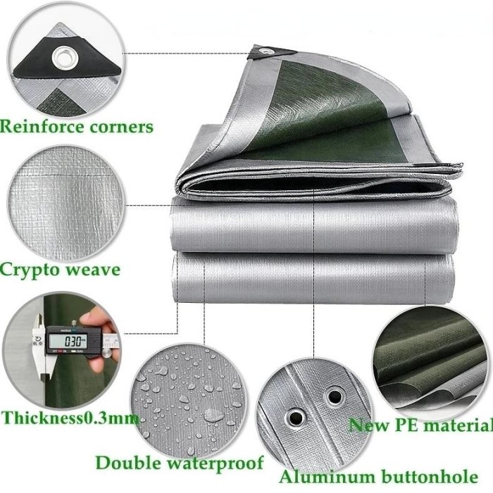 PREMIUM READY STOK Terpal Tenda Tahan Air Terpal Plastik Kain Terpal Anti-UV Terpal Tenda Tebal
