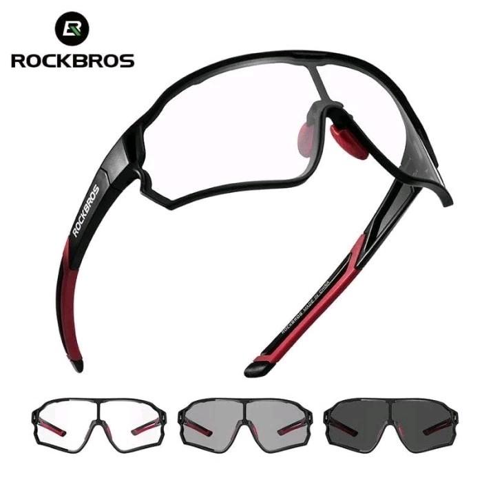 Crp - Original Kacamata Sepeda Rockbros Lensa Photochromic - Kacamata Photochromic Gowes Lari