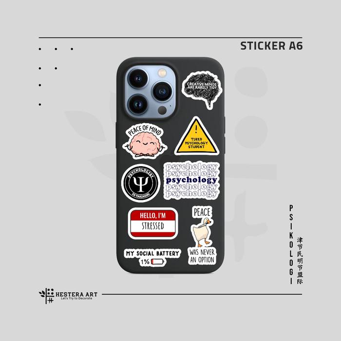 

Stiker Pack A6 Profesi Sticker Vinyl Laminasi Doff Glosy Sticker Psikologi Mental Health