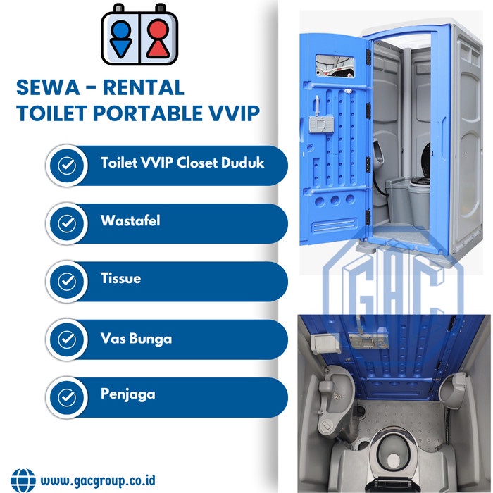 Diskon Sewa Toilet - Rental Toilet Portable Vvip Closet Duduk, Toilet Sementara Ready