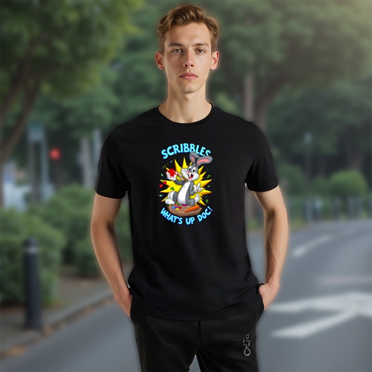 【Limited Stock】 baju winter wanita Bugs Bunny Painting T shirt Cartoon Print Pakaian Pesepakbola