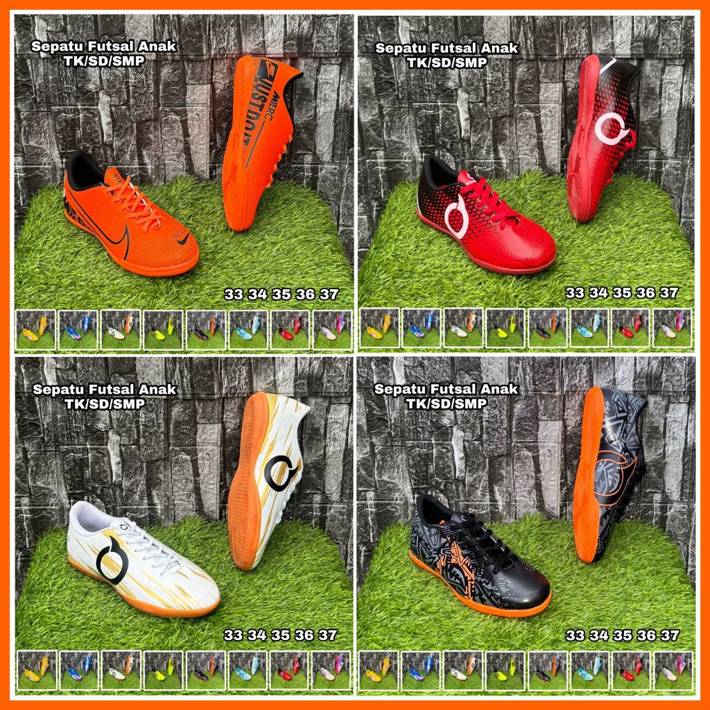 DISKON SEPATU FUTSAL ANAK TK SD SMP ORTUS UKURAN 33 34 35 36 37 SEPATU FUTSAL ANAK SD SMP ORTUS