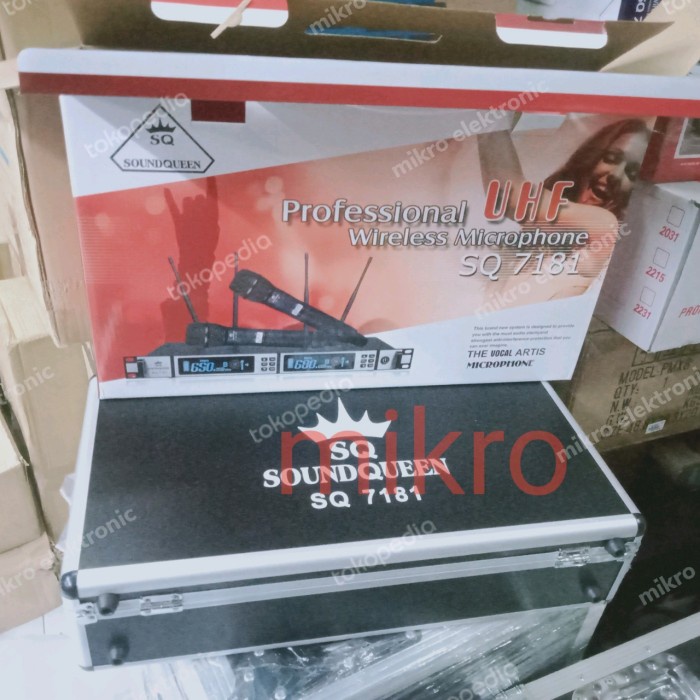 Mic Wireless Soundqueen SQ 7181 ORIGINAL SQ7181 Free Hardcase Unit Baru - Garansi Resmi
